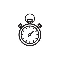 stopwatch icon in trendy flat style