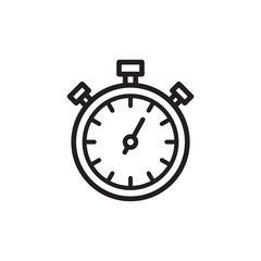 stopwatch icon in trendy flat style