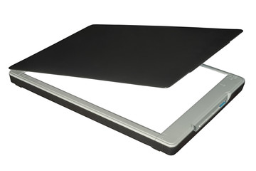 Paper scanner on white background