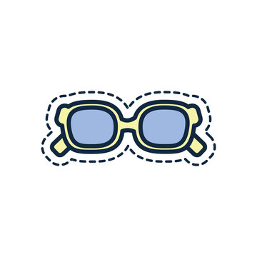 yellow sunglasses with blue lenses