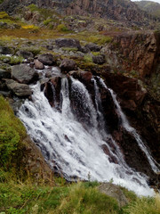 waterfall on the sea coast