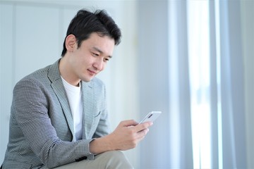 アジア人　男性　ポートレート