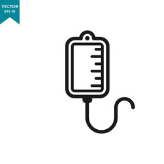 infuse icon in trendy flat style, blood bag icon, iv bag,intravenous bag 