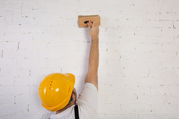 Painter at the construction site.