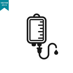 infuse icon in trendy flat style, blood bag icon, iv bag,intravenous bag 