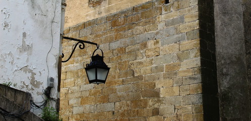 street lamp with authentic architecture, street photography