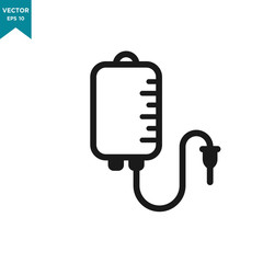 infuse icon in trendy flat style, blood bag icon, iv bag,intravenous bag 