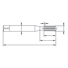 Carbide milling cutter, reamer, tapping and drill bit drawing on a white background