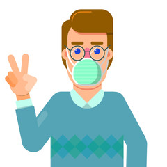 a nice character with protective mask