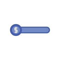 Isolated videogame coin bar line style icon vector design