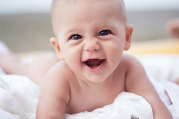 Little baby girl smile 
