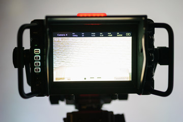 LCD screen, equipment for shooting and broadcasting video. Electronics and broadcasting devices.