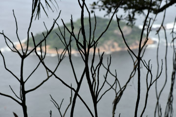 panoramic views of Rio de Janeiro from the observation deck of the Sugarloaf