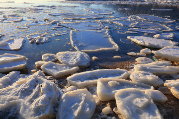 frozen coast natural scenery, Qinhuangdao City, China