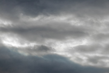 Dark dramatic sky with thick clouds, background for design_