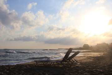sunset on beach