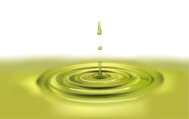 Olive oil (sweet, salad) - splash, ripple, drops, natural, organic