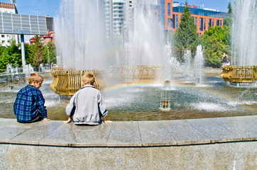 Beautiful and original fountains in the environment.