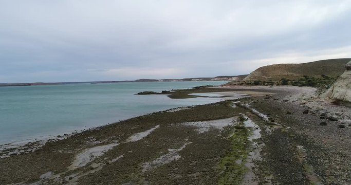 aerial views ria in Puerto Deseado