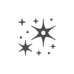 Sparkling and twinkling glyph icon