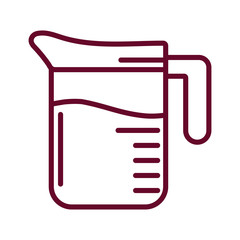 Measureing Cup Jar icon, line style design