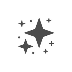 Sparkling and twinkling glyph icon