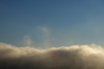 Sun Dog effekt in the sky.