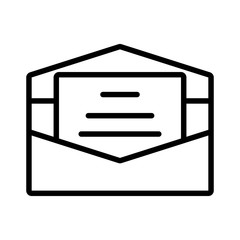 envelope with open letter in white background