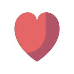 Isolated heart fill style icon vector design