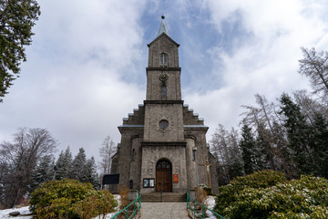 The Corpus Christi Church, run by the Franciscan Fathers, was erected in the period of 1884-86 in Neo-Roman style and sponsored by the Schaffgotschs family.