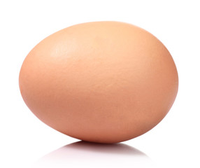 Fresh eggs isolated on white background.