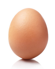Fresh eggs isolated on white background.
