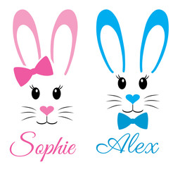 Vector Easter Bunnies