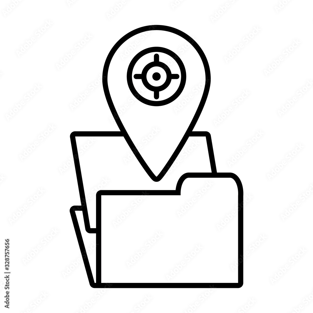 Poster folder with file sheet in white background
