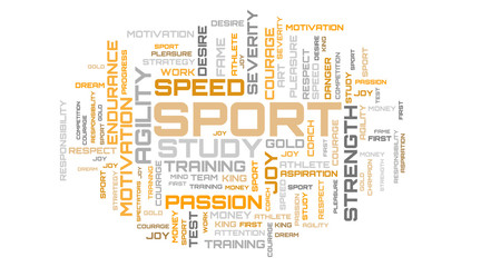 Abstract word cloud illustration. Beautiful word collage concept