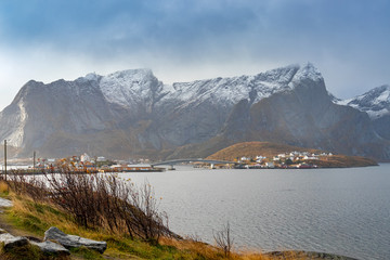 View of Village in Lofoten Islands, Norway
