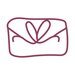 envelope closed on white background, line style icon