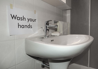 Wash your hands sign
