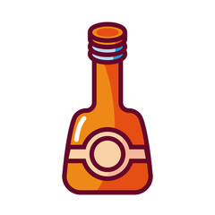liquor bottle icon, line style design