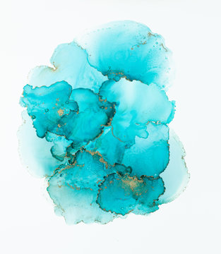blue alcohol ink abstract background