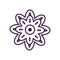 Isolated flower line style icon vector design