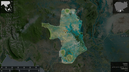 Takêv, Cambodia - composition. Satellite