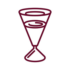 cocktail shot glass icon, line style icon