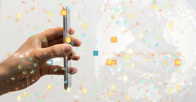 data code binary concept 3d