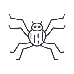 small spider icon, line detail style