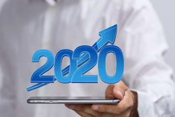 year 2020 business solution concept