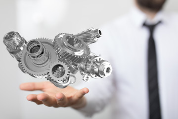 Gear With Success Concept digital.
