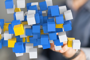 Cloud storage and Computing concept digital