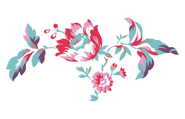 Vintage style floral vector illustration