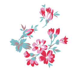Vintage style floral vector illustration